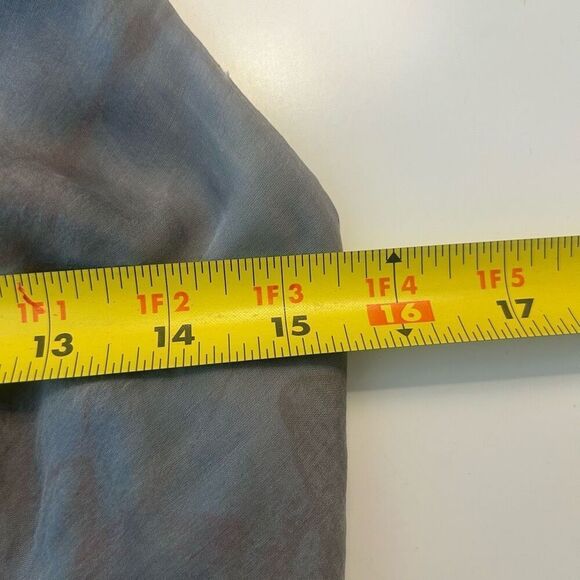 Carmen Marc Valvo Silk Halter Dress Size 6 Gray Whimsigoth Y2K Empire Waist - Picture 12 of 15